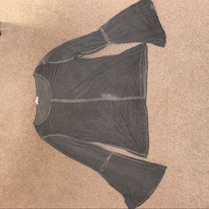 Bell Sleeve Distressed Top